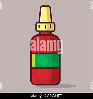 eyedropper bottle isolated vector illustration in flat style Stock Vector