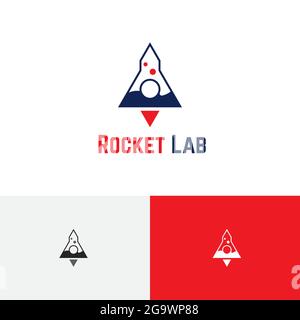 Rocket Laboratory Spacecraft Sky Space Science Technology Logo Stock Vector