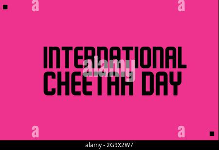 International Cheetah Day vector template Stock Vector