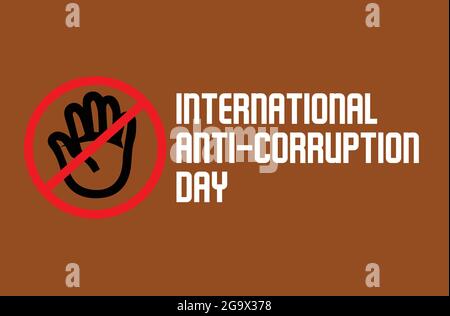 International Anti-Corruption Day vector template Stock Vector