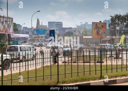 traffic in the streets of Kampala uganda Stock Photo