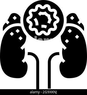 cushing cortisol syndrome glyph icon vector illustration Stock Vector