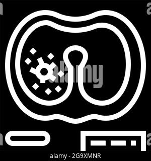 lung mucormycosis glyph icon vector illustration Stock Vector