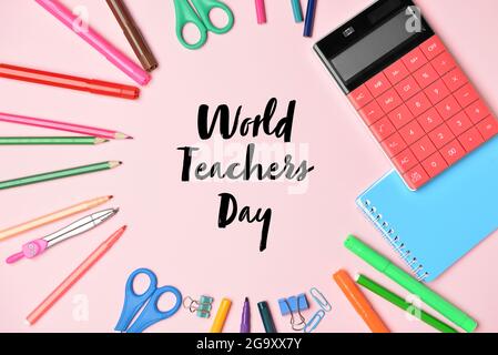 Beautiful greeting card for Happy Teacher's Day Stock Photo