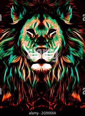 Creative Lion Digital Illustration Lion King In Darkness Wallpaper Image Animal Head Illustration Digital Wallpaper Stock Photo Alamy Creative Lion Digital Illustration Lion King In Darkness Wallpaper Image Animal Head Illustration Digital Wallpaper Stock Photo Alamy