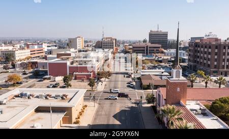 Aerial View Of Downtown Bakersfield, California Stock Photo - Alamy