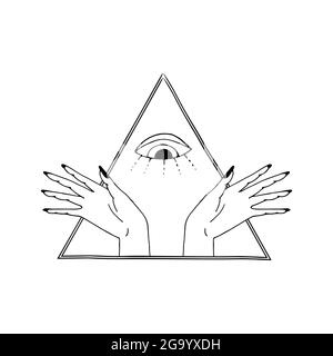 KS-QON BENG Mystic Eye Symbol Design Tattoo Women's Underwear with