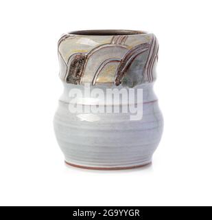 Ceramic jug. Isolated on white background. Stock Photo