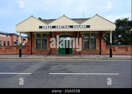 Loughborough station on the GCR. Stock Photo