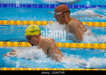 Tokyo, Kanto, Japan. 28th July, 2021. Matti Mattsson (FIN) in the men's 200m breaststroke semifinals during the Tokyo 2020 Olympic Summer Games at Tokyo Aquatics Centre. (Credit Image: © David McIntyre/ZUMA Press Wire) Stock Photo