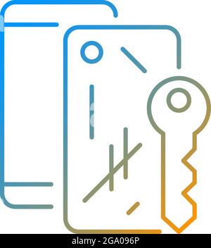 Scratched housing gradient linear vector icon Stock Vector