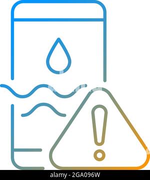 Water damage gradient linear vector icon Stock Vector