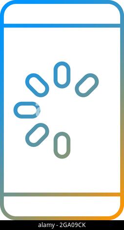 Slow phone gradient linear vector icon Stock Vector