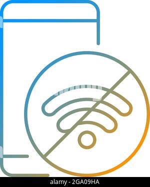Internet connection issues gradient linear vector icon Stock Vector