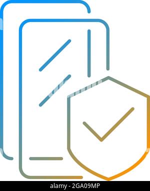 Screen protectors gradient linear vector icon Stock Vector