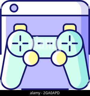 Game platforms RGB color icon Stock Vector