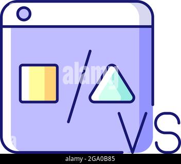 Comparison platforms RGB color icon Stock Vector