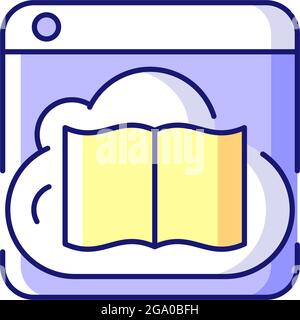 Online library RGB color icon Stock Vector
