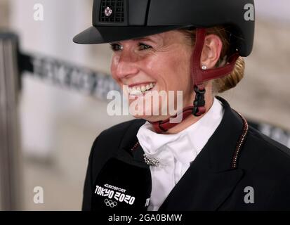 Tokyo, Japan. 28th July, 2021. Equestrian Sport/Dressage: Olympia, Individual, Final at the Equestrian Park. Jessica von Bredow-Werndl. Credit: Friso Gentsch/dpa/Alamy Live News Stock Photo