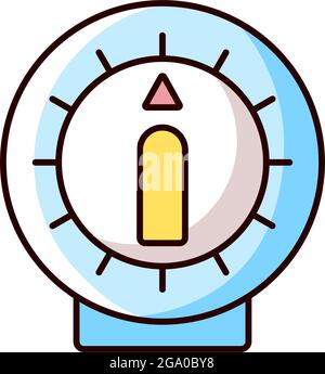 Kitchen timer RGB color icon Stock Vector