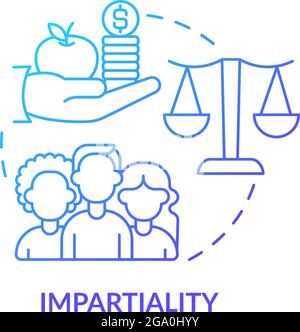 Impartiality and social relations concept icon. Stock Vector