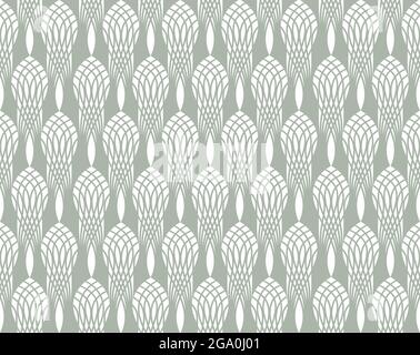Art deco seamless pattern with black and white abstract line ornament. Backdrop of arabesque line ornament with geometric shapes. Abstract stylish bac Stock Vector