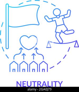 Neutrality position and mutual understanding concept icon. Stock Vector