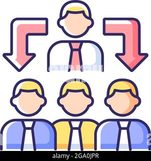 Coordination RGB color icon Stock Vector