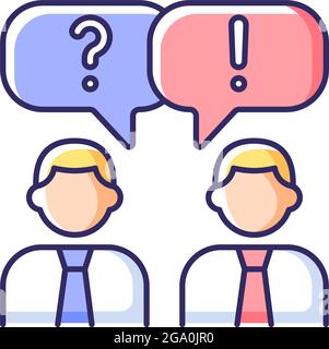 Communication RGB color icon Stock Vector