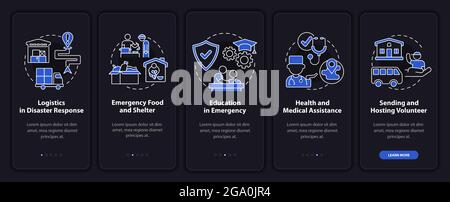 Health and medical assistance onboarding mobile app page screen. Stock Vector