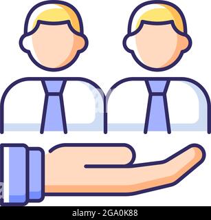 Support RGB color icon Stock Vector