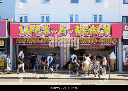 Traditional British seaside attractions in Margate, Thanet, east Kent, UK Stock Photo