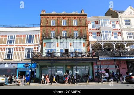 The luxury, boutique Sands Hotel on Marine Drive overlooking Margate's golden sands, in Thanet, east Kent, UK Stock Photo