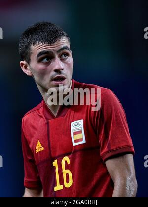 SAITAMA, JAPAN - JULY 28: Pedri of Spain during the Tokyo 2020 Olympic Mens Football Tournament match between Spain and Argentina at Saitama Stadium on July 28, 2021 in Saitama, Japan (Photo by Pablo Morano/Orange Pictures) Stock Photo