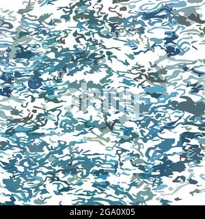 abstract grunge background, blue waves, splashes and blots on a white background. Vector illustration Stock Vector