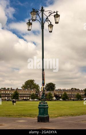 CAMBRIDGE ENGLAND PARKERS PIECE FIELDS THE REALITY CHECKPOINT LAMPOST Stock Photo