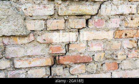 texture of a wall with big crack Stock Photo