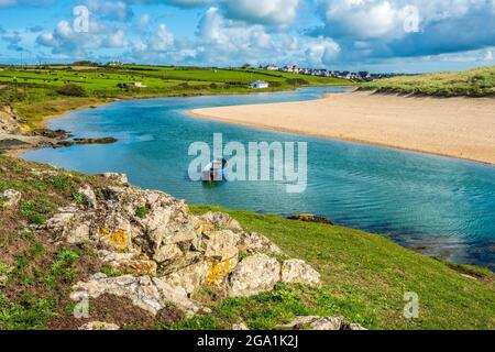 Aberffraw on the coast of Anglesey, North Wales, UK Stock Photo