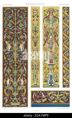 Renaissance – 16th. Century (First Half) - Miniatures taken from Manuscripts. - By The Ornament 1880, Stock Photo