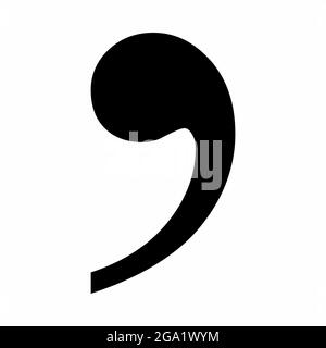 Comma sign illustration isolated on white background Stock Vector