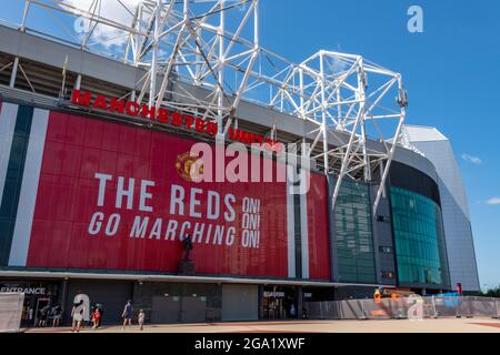manchester united football ground at old trafford, greater manchester uk Stock Photo