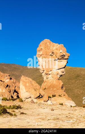 Rock formation called Copa del Mundo (World Cup) in Bolivia Stock Photo