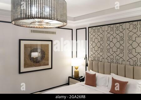 Deluxe Guest room, St. Regis Amman, operated by Marriott International, a luxury hotel in Amman, Jordan Stock Photo