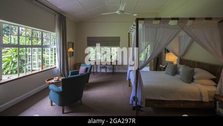 Guest Room of Nine Skies Bungalow boutique hotel in Demodra, Hill Country, Sri Lanka; Demodra, Badulla District, Sri Lanka