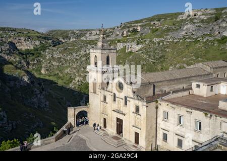 Church of Saint Peter Caveoso in Matera, Italy; Matera, Basilicata, Italy Stock Photo