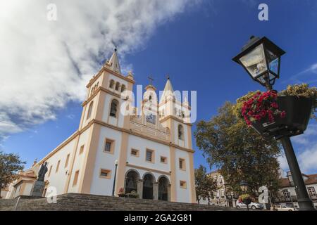The Church of Sao Salvador (or the Cathedral of Angra do Heroismo) the main church in Angra do Heroismo in the Parish of Se; Terceira, Azores Stock Photo