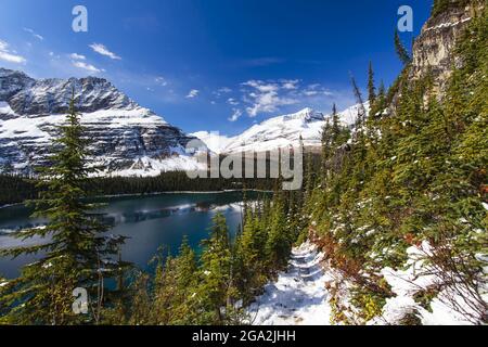 Lake O'Hara in the Rocky Mountains of Yoho National Park; British Columbia, Canada Stock Photo