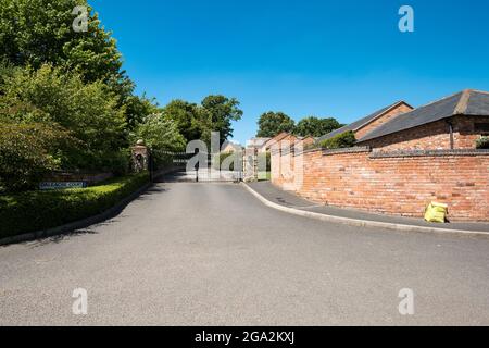 Wide residential driveway on a sunny day