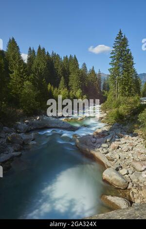 Krimml Waterfalls at Krimmler Ache River, High Tauern National Park; Salzburg, Austria Stock Photo
