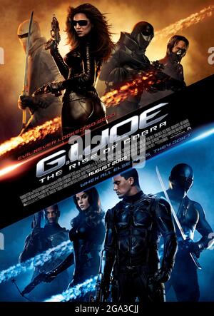 G.I. Joe: The Rise of Cobra (2009) directed by Stephen Sommers and starring Dennis Quaid, Channing Tatum and Marlon Wayans. An elite military unit comprised of special operatives known as G.I. Joe, based on characters from the popular Hasbro toyline. Stock Photo